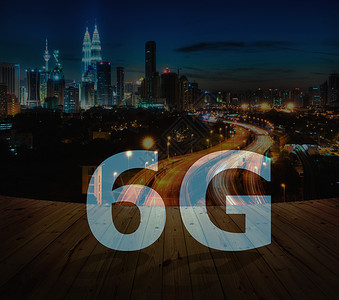 马来西亚吉隆坡背景的 6G 文本网络城市信号服务建筑电话上网数据互联网电讯背景图片