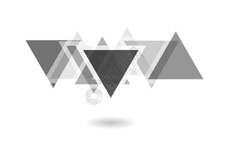三角几何抽象几何图案黑白重叠三角日志背景