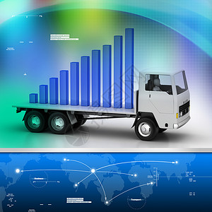 truc 中业务图的传输速度运输卡车车辆成功储蓄轮子经济金融银行业背景
