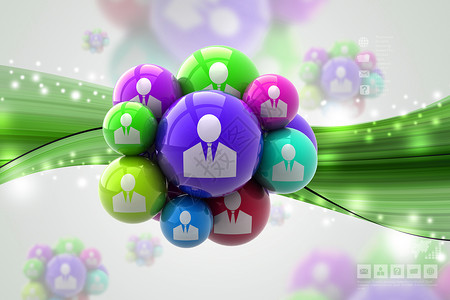 绿色星星气球彩色背景中的社交网络气泡金子圆圈钻石徽章水晶正方形金属按钮气球演讲背景