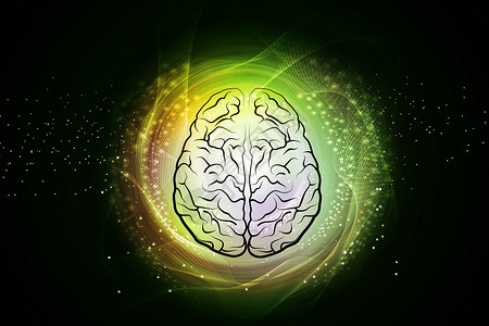 侧伯叶人脑结构心灵感应绳索地区皮层草图思考记忆器官大脑绘画背景