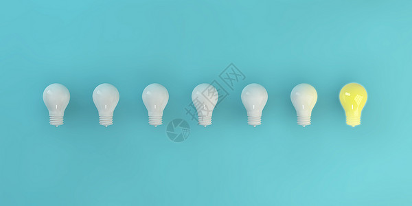 灯泡发光团体创新创造力背景图片