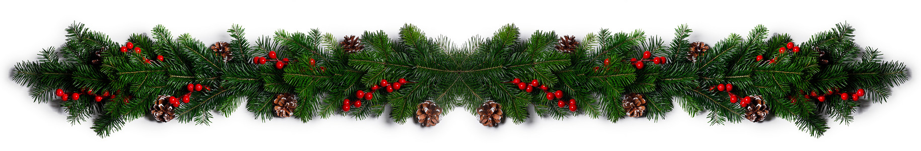 绿色条纹肌理树树枝的圣诞框架季节性松树假期卡片庆典玩具锥体浆果季节白色背景
