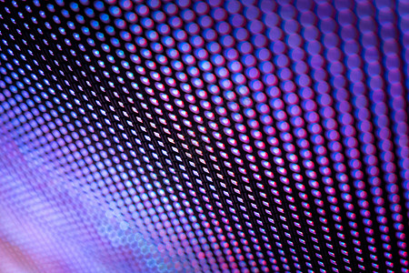 紫色圆圈光线特写 LED 模糊屏幕  LED 软焦点背景 摘要圆圈视频网格控制板技术桌子电视紫色投影仪坡度背景