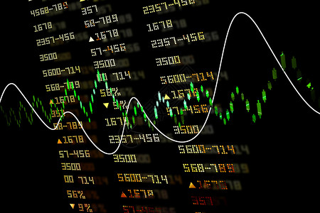 股票市场图表分析货币经济学信用预报顾问平衡收益清单金融生长背景图片