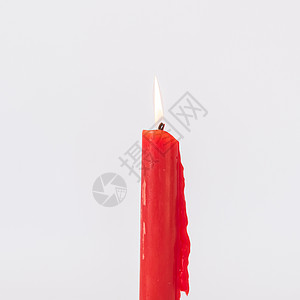 红蜡烛燃烧背景浪漫的高清图片