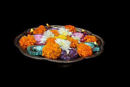 圣地仪式植物群文化蜡烛花朵传统项目背景图片