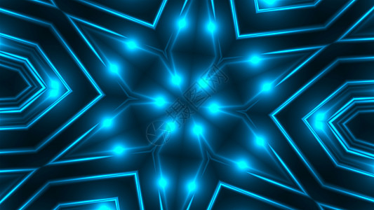 连枷抽象蓝色分形灯3d 渲染背景计算机生成背景几何学光束插图平衡晴天射线反射旋转辐射灰色背景