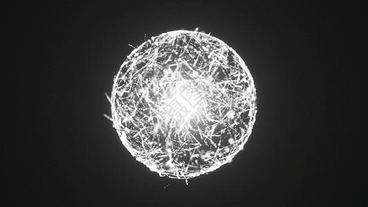 秋瓷炫等离子能量球在黑暗空间 3d 渲染计算机生成现代设计的背景背景