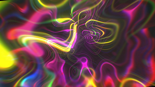 具有视觉错觉和波浪效应的抽象发光能量背景3d 渲染计算机生成液体海浪流动实验溪流艺术肥皂平衡电脑彩虹背景