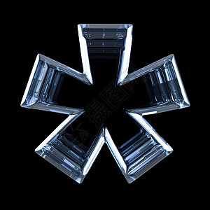 黑色玻璃透明 x 射线星号 3背景