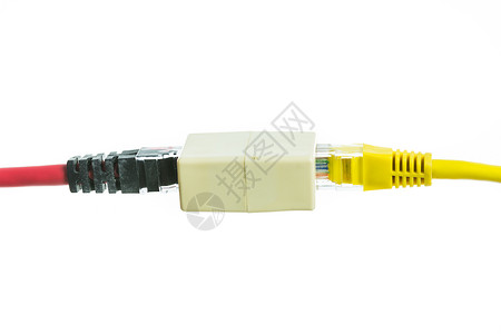 rj45型RJ45隔离网线白色绳索网络红色互联网全球安全技术流动绿色背景