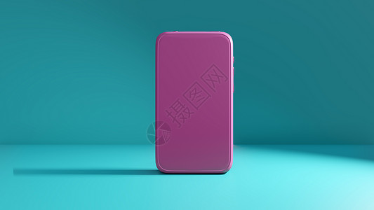 粉红色的智能手机样机  3D渲染界面小样产品广告媒体陈列柜屏幕文件夹边缘技术背景图片