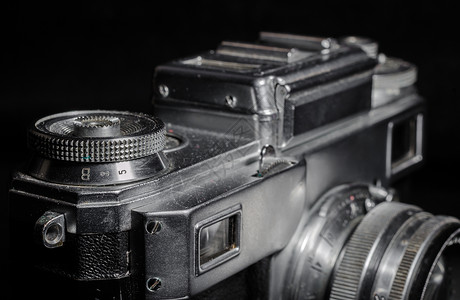 旧相机特写墙纸金属复古技术空白镜头镜片科技背景图片