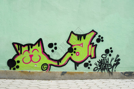 涂鸦摇滚旧沃尔玛上的涂鸦艺术品城市海报墙壁黑色艺术石头建筑墙纸街道背景