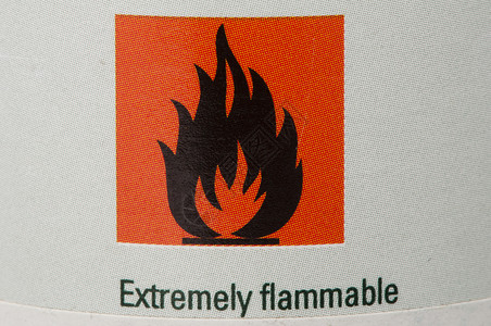 火标签易燃液体符号化学品贴纸汽油材料物质插图化学警报石油预防背景
