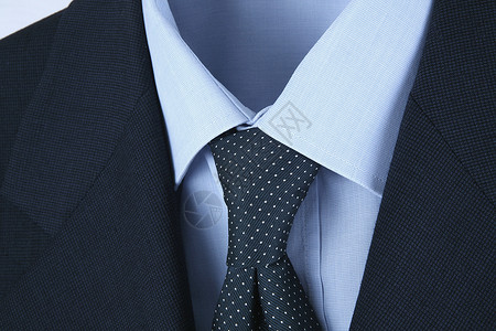 男性衬衫领带和外套男人白色夹克优雅蓝色概念时尚背景图片