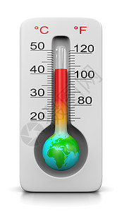 华氏度全球变暖环境摄氏度行星框架读者温度读取器插图热量计地球背景