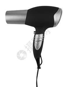 分离的脱发机沙龙按钮头发白色烘干机理发师吹风机温泉鼓风机塑料背景图片