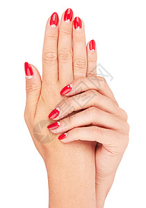 完美的修指甲抛光身体的一部分高清图片