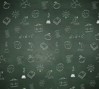 学校面条综合图像计算机数学黑板手绘绘图数字科学灯泡涂鸦化学背景图片