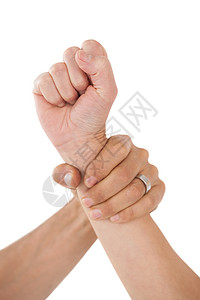 紧紧握手女士危难朋友公司帮助救援牵引标志手指团队背景图片