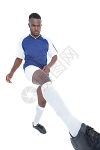 足球运动员全年踢球黑色运动男性球衣男人活动白色闲暇播放器运动服背景图片