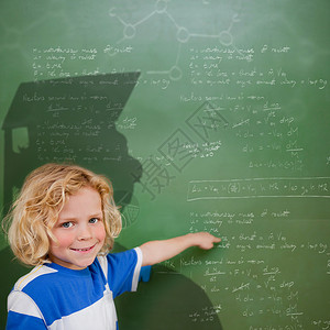 牛顿第一定律具有研究生影子的可爱学生综合形象童年教育学习男人长袍计算机理论微笑快乐火箭背景