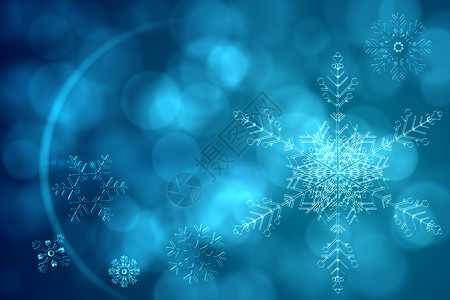 蓝雪片模式设计绘图插图计算机水晶蓝色雪花背景图片