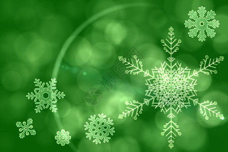 绿色雪片模式设计背景图片