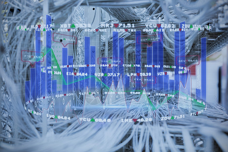 图形动画商业界面综合图像E服务器绘图绳索动画计算贮存股票科学金属市场背景