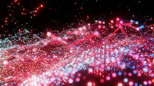 抽象发光点丛物理电脑商业纹理化学科学多边形活力渲染网络背景图片