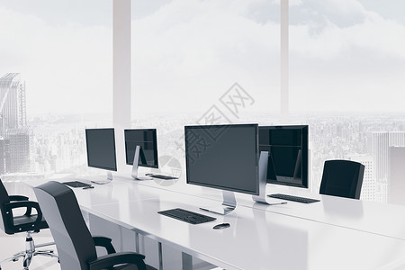市监局城市办事处单位 按市划分桌子老鼠摩天大楼职场转椅电脑绘图技术计算机电子背景