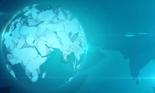 混乱地球全球网络技术概念 商业网络背景 Plexus 球体演示技术背景