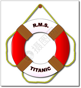 红色漂浮圆圈泰坦尼克体漂浮救命生活腰带帮助插图安全水池生存援助背景