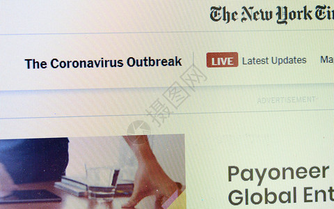 显示冠状病毒爆发的热门新闻频道的最新更新页面 冠状病毒 COVID192019ncov 是一组病毒 包括感冒和流感以及中东呼吸综背景图片