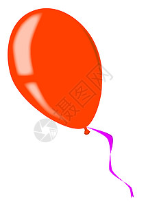气球飞走孤立气球乐趣漂流丝带橡皮飞行艺术品红色艺术标签派对背景