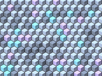 纯网格素材抽象几何四柔和颜色立方体背景 3背景