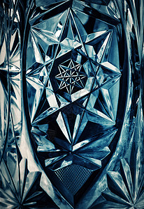 水晶效果玻璃上的星星背景