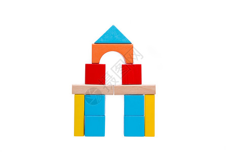 积木塔已分类的木制玩具 Bloc闲暇操场工作室生活学校幼儿园木头积木建筑物团体背景