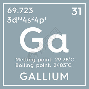 氮化镓Mendeleev的化学元素 其中含有以下物质科学质量渲染正方形化学品盒子符号金属立方体原子背景