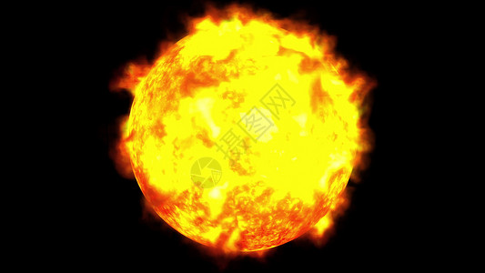 太阳自转与太阳耀斑的 3D 渲染 计算机生成的科学背景 此图像的元素由 NAS 提供宇宙电脑星星阳光橙子全球运动辐射活力温度背景