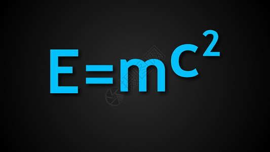 质能方程E mc2 阿尔伯特·爱因斯坦的物理公式是在黑色背景上的质能当量背景