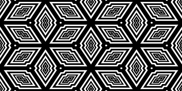 无缝黑白几何图案技术光谱棱镜白色风格黑色装饰马赛克立方体建筑学背景图片