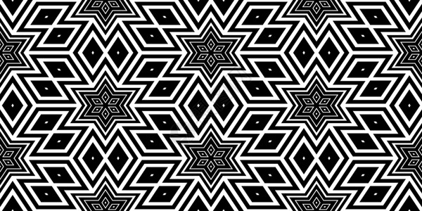 无缝黑白几何图案白色风格光谱立方体装饰马赛克技术建筑学墙纸黑色背景图片