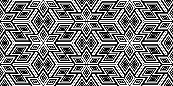 无缝黑白几何图案棱镜建筑学马赛克墙纸立方体技术风格黑色装饰光谱背景图片