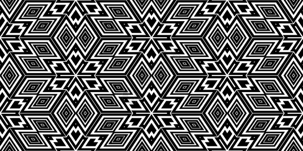 无缝黑白几何图案技术马赛克建筑学棱镜风格立方体装饰白色光谱黑色背景图片