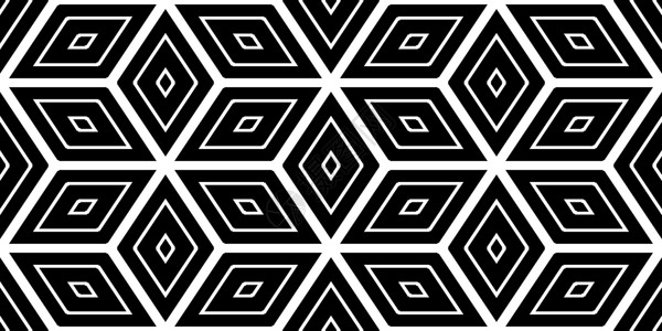 无缝黑白几何图案墙纸风格棱镜建筑学白色黑色技术装饰立方体马赛克背景图片