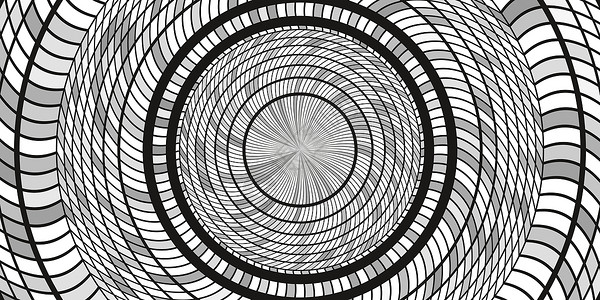 黑色和白色圆圈艺术行动背景 轮轮回回旋 中心概念背景图片