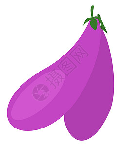 茄子图标白色背景上的紫色茄子插画矢量插图植物食物标识花园艺术厨房饮食蔬菜背景